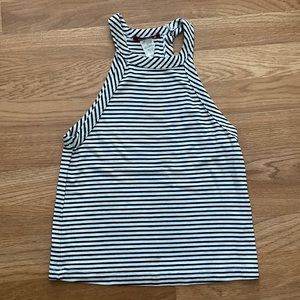 High neck crop tank top